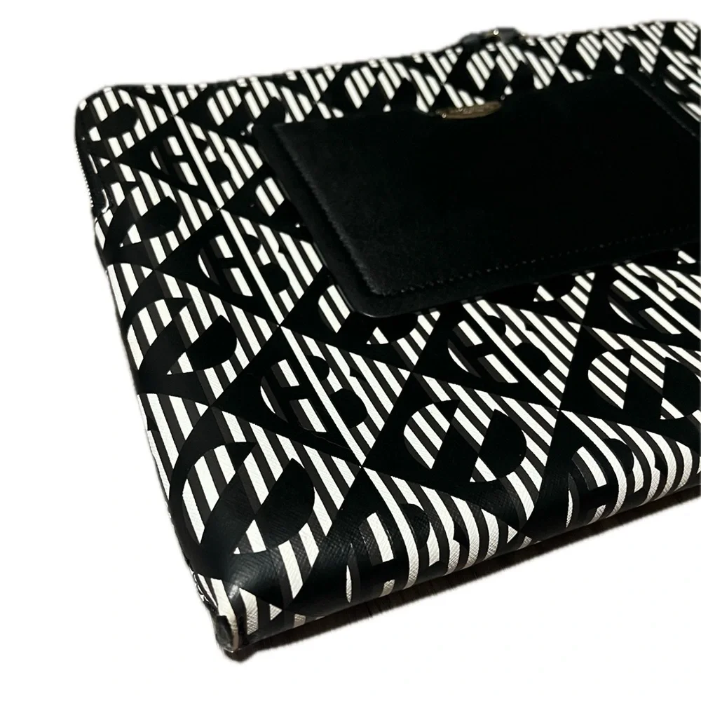 HENRI BENDEL laptop case New York Double Zipper, Saffiano Leather
